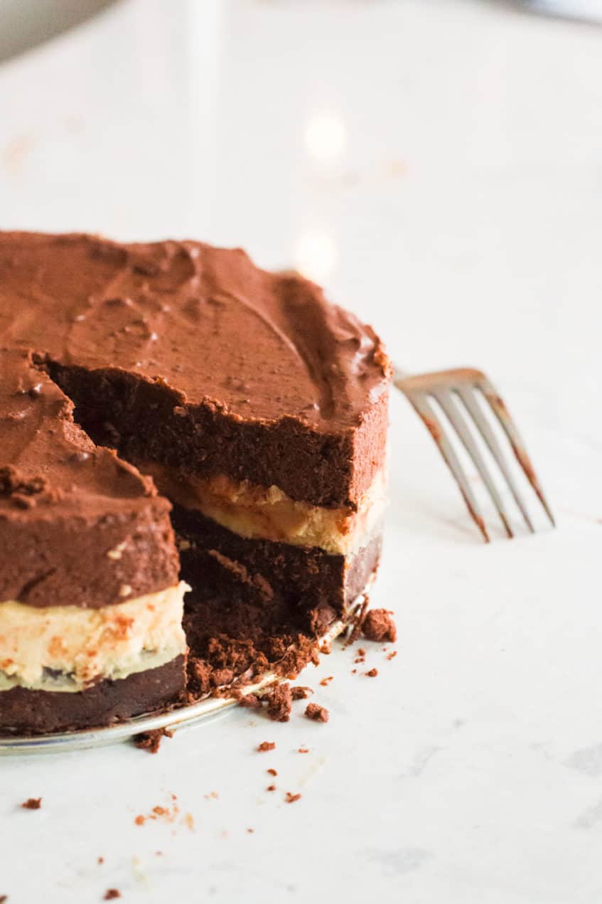 Keto Reese's Peanut Butter Cup Cake - The Hungry Elephant