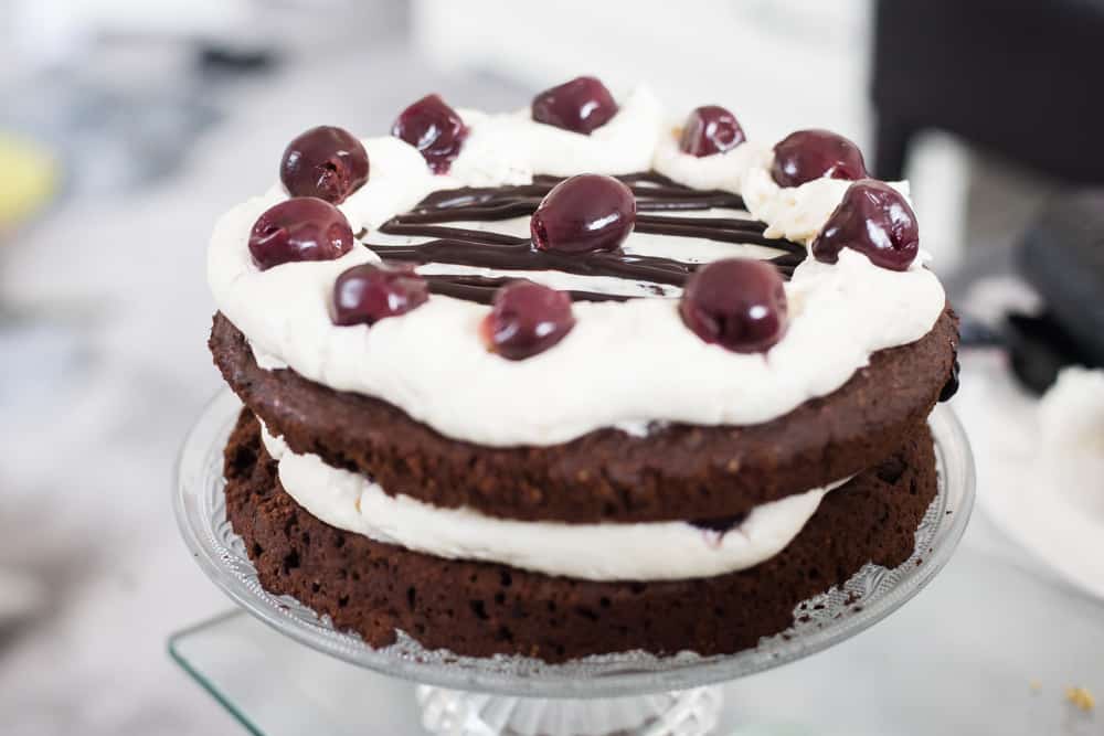 Low Carb Black Forest Cake The Hungry Elephant