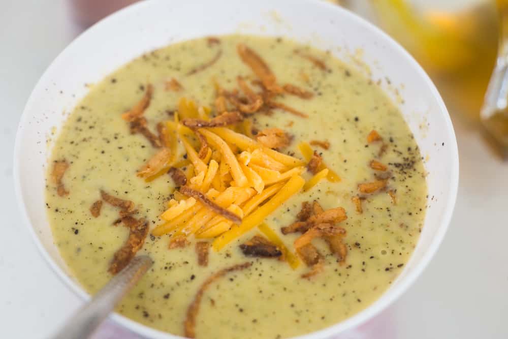 Keto Broccoli and Cheese Soup - The Hungry Elephant